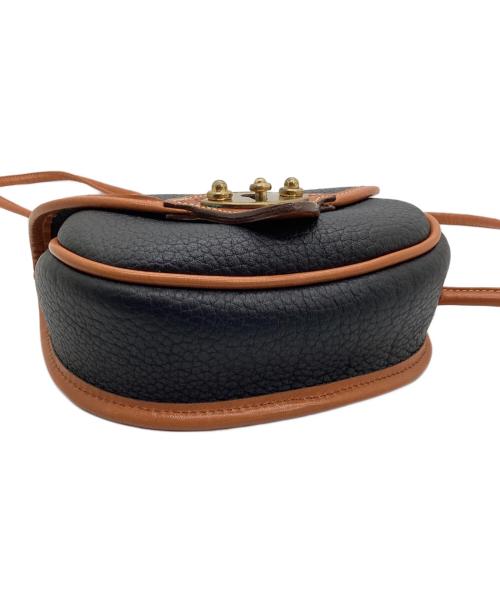 DOONEY&BOURKE（ドゥーニーアンドバーク）DOONEY&BOURKE (ドゥーニーアンドバーク) レザーショルダーバッグ ブラック×ブラウンの古着・服飾アイテム