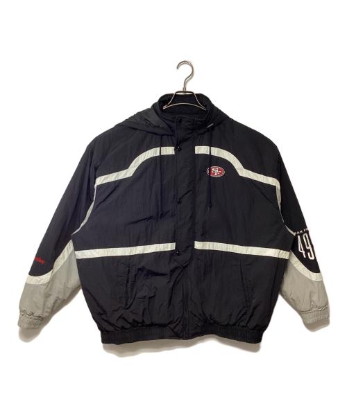 PERUSHU（ペルーシュ）PERUSHU (ペルーシュ) 中綿ナイロンジャケット ブラック×グレー サイズ:Mの古着・服飾アイテム