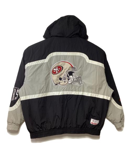 PERUSHU（ペルーシュ）PERUSHU (ペルーシュ) 中綿ナイロンジャケット ブラック×グレー サイズ:Mの古着・服飾アイテム