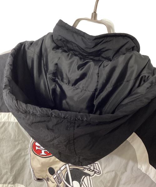 PERUSHU（ペルーシュ）PERUSHU (ペルーシュ) 中綿ナイロンジャケット ブラック×グレー サイズ:Mの古着・服飾アイテム