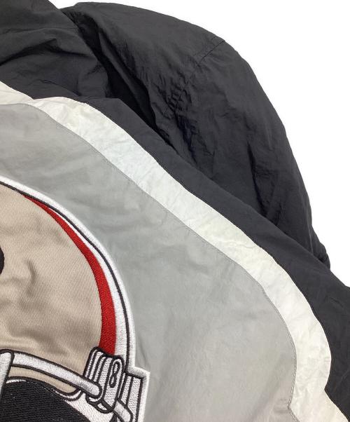 PERUSHU（ペルーシュ）PERUSHU (ペルーシュ) 中綿ナイロンジャケット ブラック×グレー サイズ:Mの古着・服飾アイテム