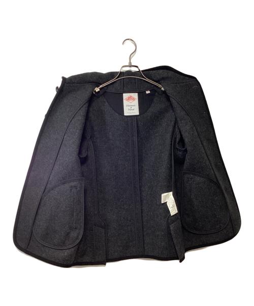 DANTON（ダントン）DANTON (ダントン) ウールモッサジャケット グレー×ブラック サイズ:36の古着・服飾アイテム