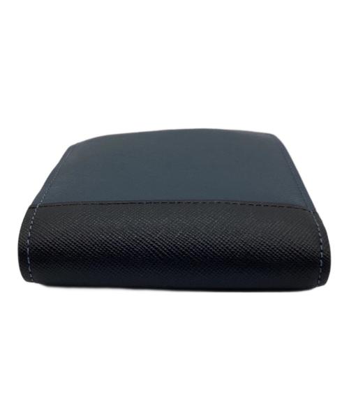 MARNI（マルニ）MARNI (マルニ) 2つ折り財布 ネイビー×ブラックの古着・服飾アイテム