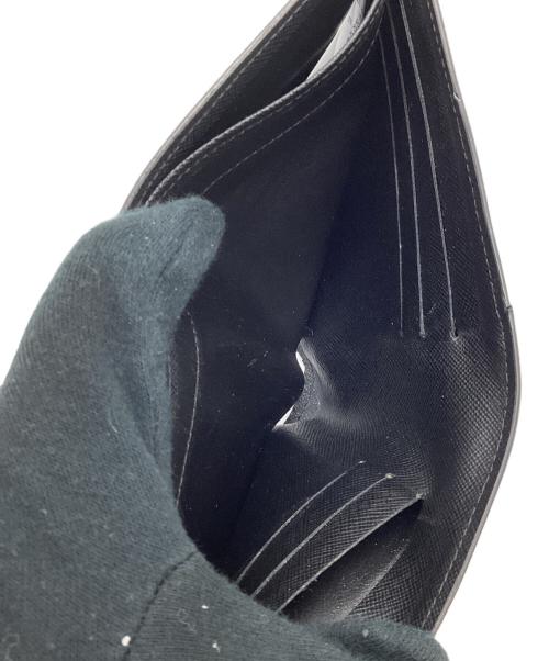 MARNI（マルニ）MARNI (マルニ) 2つ折り財布 ネイビー×ブラックの古着・服飾アイテム