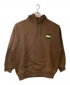KEBOZケボズ）の古着「刺繍ロゴパーカー」｜ブラウン