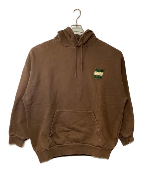 KEBOZ（ケボズ）KEBOZ (ケボズ) 刺繍ロゴパーカー ブラウン サイズ:XXLARGEの古着・服飾アイテム
