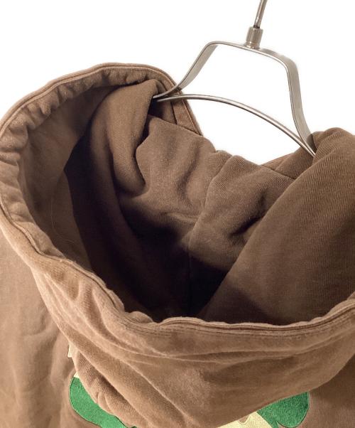 KEBOZ（ケボズ）KEBOZ (ケボズ) 刺繍ロゴパーカー ブラウン サイズ:XXLARGEの古着・服飾アイテム