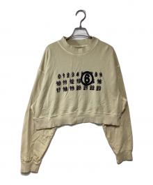 MM6 Maison Margiela（エムエムシックスメゾンマルジェラ）の古着「MM6 ナンバープリント スウェット」｜ベージュ