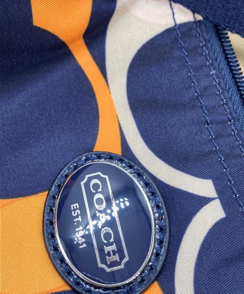 COACH（コーチ）COACH (コーチ) トートバッグ オレンジ×ネイビーの古着・服飾アイテム
