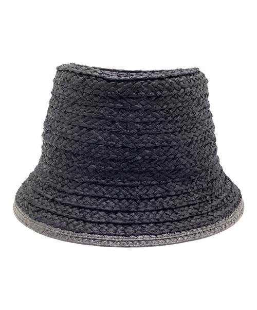 kijima takayuki（キジマタカユキ）kijima takayuki (キジマタカユキ) RAFFIA BUCKET HAT ブラック サイズ:1の古着・服飾アイテム