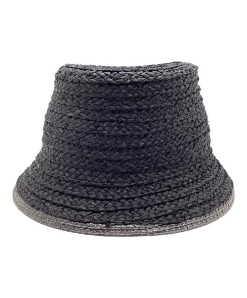 kijima takayuki（キジマタカユキ）kijima takayuki (キジマタカユキ) RAFFIA BUCKET HAT ブラック サイズ:1の古着・服飾アイテム