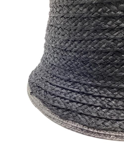 kijima takayuki（キジマタカユキ）kijima takayuki (キジマタカユキ) RAFFIA BUCKET HAT ブラック サイズ:1の古着・服飾アイテム