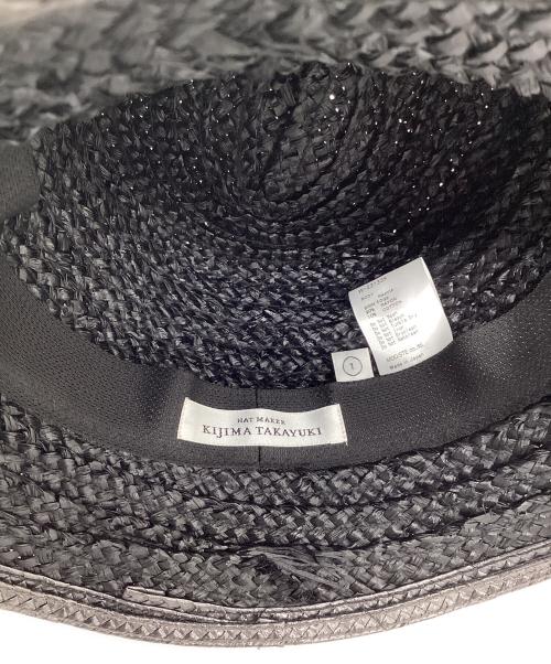 kijima takayuki（キジマタカユキ）kijima takayuki (キジマタカユキ) RAFFIA BUCKET HAT ブラック サイズ:1の古着・服飾アイテム