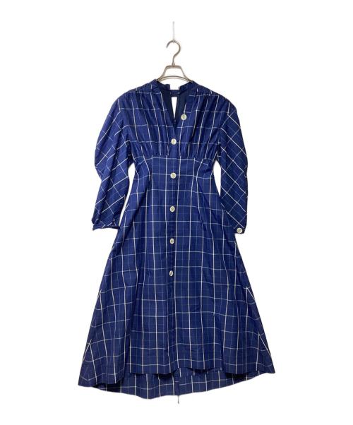 IRENE（アイレネ）IRENE (アイレネ) 長袖ワンピース ブルー サイズ:36の古着・服飾アイテム
