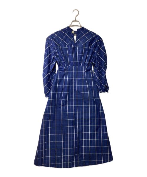 IRENE（アイレネ）IRENE (アイレネ) 長袖ワンピース ブルー サイズ:36の古着・服飾アイテム