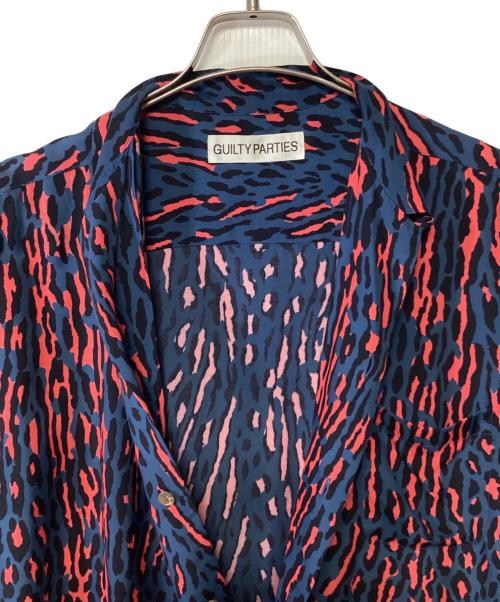 WACKO MARIA（ワコマリア）WACKO MARIA (ワコマリア) LEOPARD HAWAIIAN SHIRT ネイビー×レッド サイズ:Lの古着・服飾アイテム