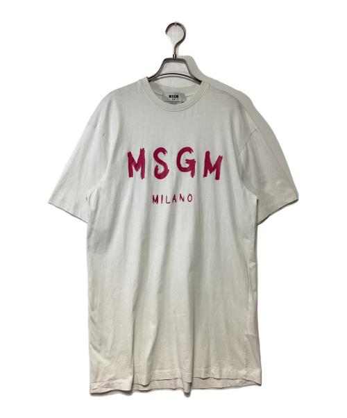 MSGM（エムエスジーエム）MSGM (エムエスジーエム) カットソーチュニック ホワイト サイズ:XSの古着・服飾アイテム