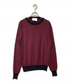 GUCCIグッチ）の古着「薄手ニット」｜レッド×ネイビー