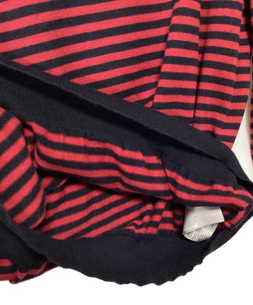 GUCCI（グッチ）GUCCI (グッチ) 薄手ニット レッド×ネイビー サイズ:Lの古着・服飾アイテム