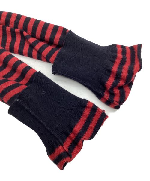 GUCCI（グッチ）GUCCI (グッチ) 薄手ニット レッド×ネイビー サイズ:Lの古着・服飾アイテム