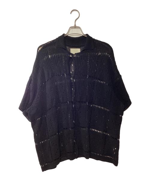 YOKE（ヨーク）YOKE (ヨーク) クロシェットニットシャツ ブラック サイズ:3の古着・服飾アイテム