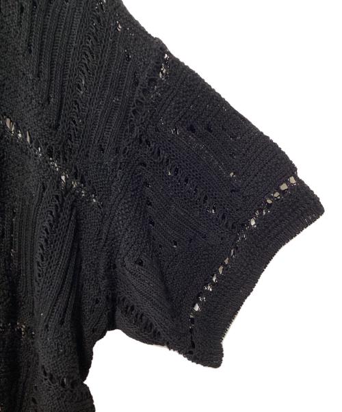YOKE（ヨーク）YOKE (ヨーク) クロシェットニットシャツ ブラック サイズ:3の古着・服飾アイテム