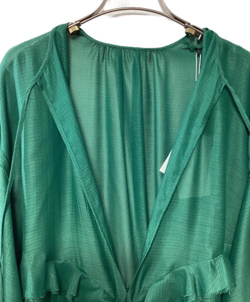 Ameri（アメリ）Ameri (アメリ) SHEER CUT OFF LONG TOP グリーン サイズ:Fの古着・服飾アイテム