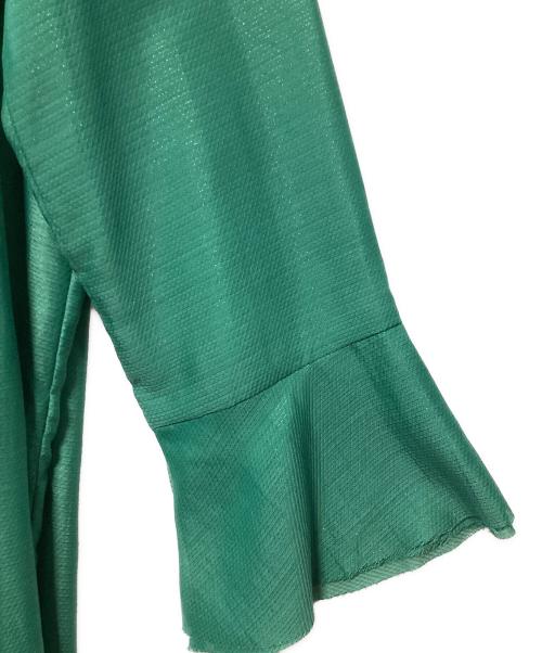 Ameri（アメリ）Ameri (アメリ) SHEER CUT OFF LONG TOP グリーン サイズ:Fの古着・服飾アイテム