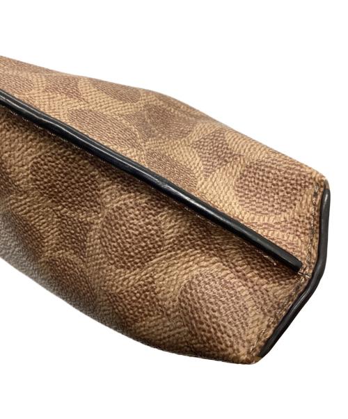 COACH（コーチ）COACH (コーチ) セカンドバッグ　	シグネチャー ベージュ×グリーン×オレンジの古着・服飾アイテム