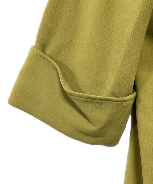 Mila Owen（ミラオーウェン）Mila Owen (ミラオーウェン) ラペルカラーボックス袖コート グリーンの古着・服飾アイテム