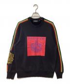 DIESELディーゼル）の古着「ラインスウェット」｜ブラック