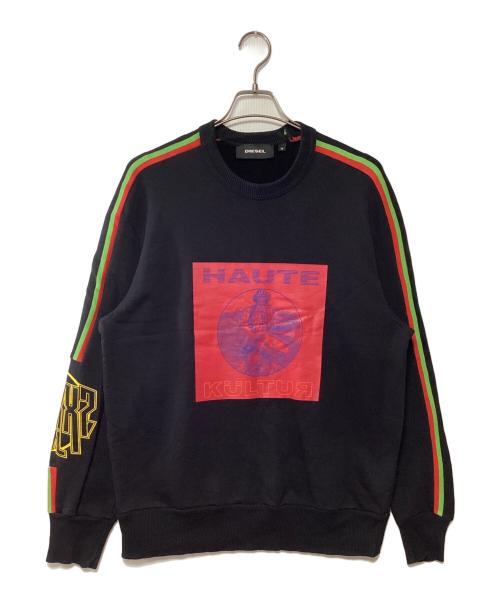 DIESEL（ディーゼル）DIESEL (ディーゼル) ラインスウェット ブラック サイズ:Mの古着・服飾アイテム