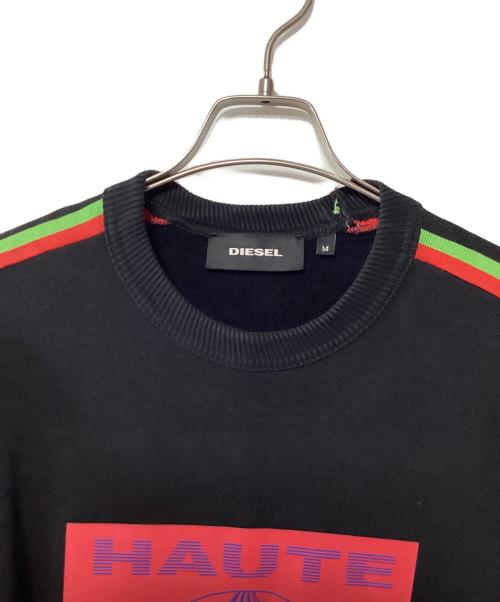 DIESEL（ディーゼル）DIESEL (ディーゼル) ラインスウェット ブラック サイズ:Mの古着・服飾アイテム