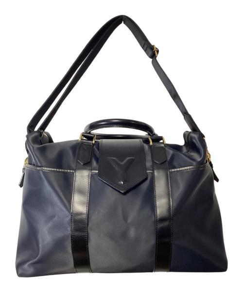 Yves Saint Laurent（イヴサンローラン）Yves Saint Laurent (イヴサンローラン) ボストンバッグ ネイビーの古着・服飾アイテム