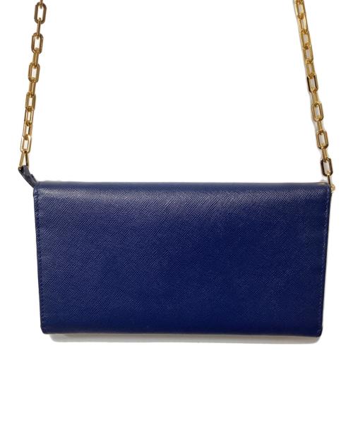 PRADA（プラダ）PRADA (プラダ) チェーンショルダーバッグ　サフィアーノ ブルーの古着・服飾アイテム