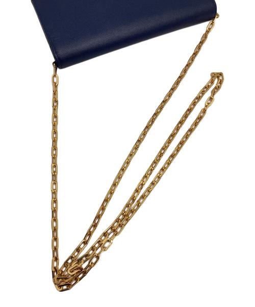 PRADA（プラダ）PRADA (プラダ) チェーンショルダーバッグ　サフィアーノ ブルーの古着・服飾アイテム