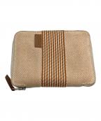 HERMESエルメス）の古着「2つ折り財布　ニューフールトゥ」｜ベージュ×ブラウン