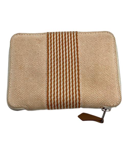 HERMES（エルメス）HERMES (エルメス) 2つ折り財布　ニューフールトゥ ベージュ×ブラウンの古着・服飾アイテム