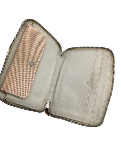 HERMES（エルメス）HERMES (エルメス) 2つ折り財布　ニューフールトゥ ベージュ×ブラウンの古着・服飾アイテム