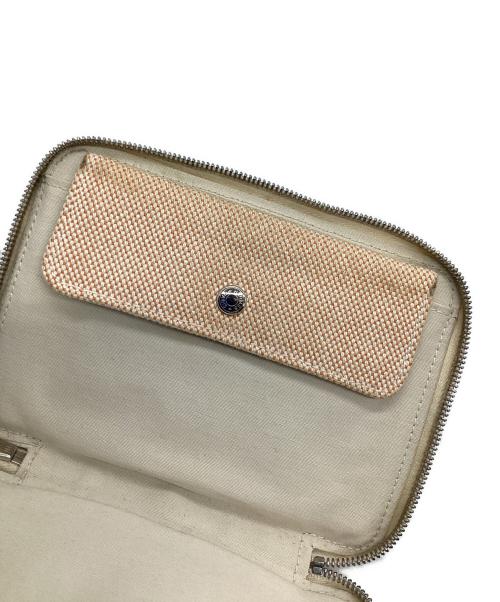 HERMES（エルメス）HERMES (エルメス) 2つ折り財布　ニューフールトゥ ベージュ×ブラウンの古着・服飾アイテム