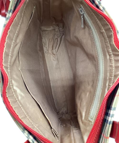 Burberry's（バーバリー）Burberry's (バーバリーズ) トートバッグ　ノバチェック ベージュ×レッドの古着・服飾アイテム