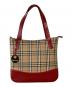 Burberry's（バーバリーズ）の古着「トートバッグ　ノバチェック」｜ベージュ×レッド