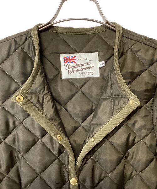 Traditional Weatherwear（トラディショナルウェザーウェア）Traditional Weatherwear (トラディショナルウェザーウェア) キルティングコート グリーン サイズ:34の古着・服飾アイテム