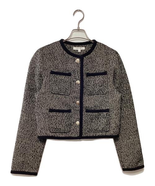 moussy（マウジー）moussy (マウジー) ツイードジャケット ブラック×ホワイト サイズ:2の古着・服飾アイテム