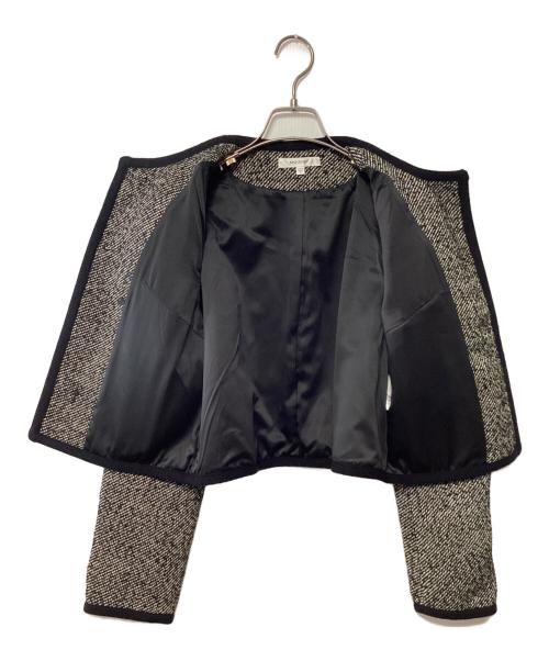 moussy（マウジー）moussy (マウジー) ツイードジャケット ブラック×ホワイト サイズ:2の古着・服飾アイテム