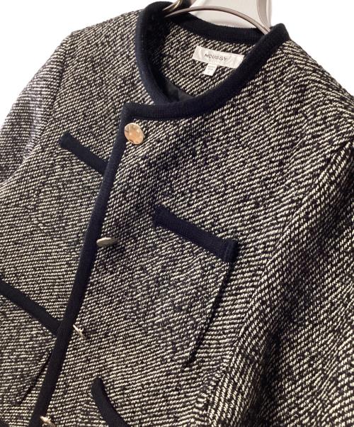moussy（マウジー）moussy (マウジー) ツイードジャケット ブラック×ホワイト サイズ:2の古着・服飾アイテム