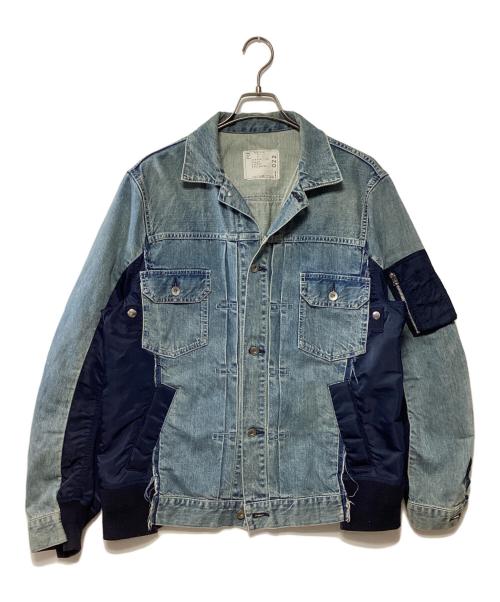 sacai（サカイ）sacai (サカイ) Denim x MA-1 Jacket インディゴ サイズ:2の古着・服飾アイテム