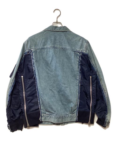 sacai（サカイ）sacai (サカイ) Denim x MA-1 Jacket インディゴ サイズ:2の古着・服飾アイテム