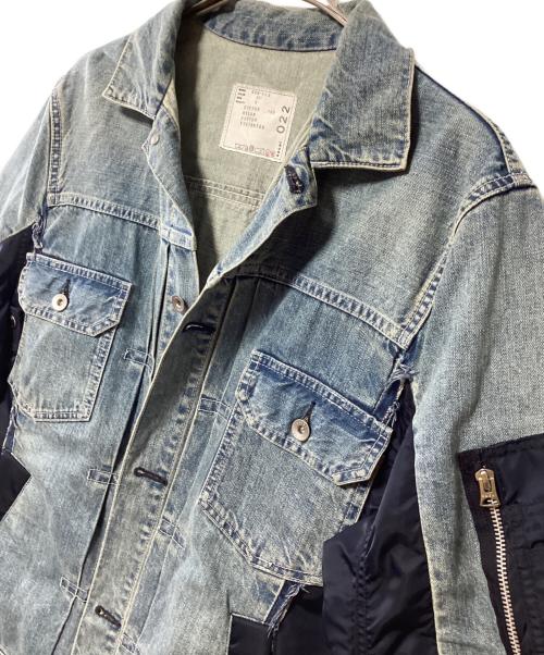 sacai（サカイ）sacai (サカイ) Denim x MA-1 Jacket インディゴ サイズ:2の古着・服飾アイテム