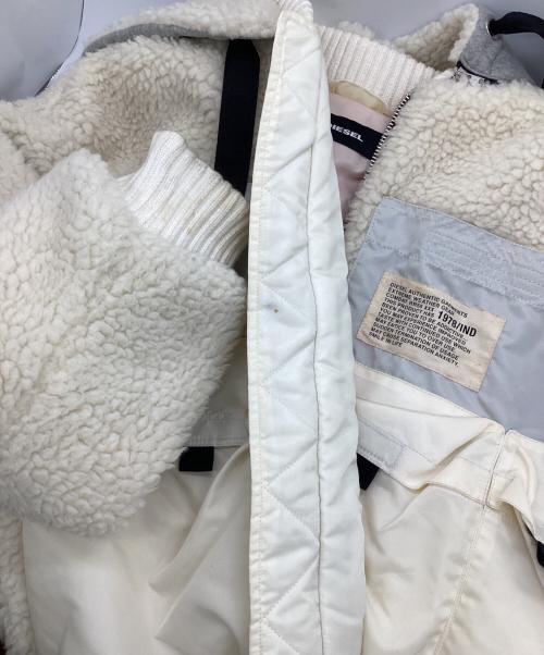 DIESEL（ディーゼル）DIESEL (ディーゼル) 中綿ボアジャケット ホワイト サイズ:Sの古着・服飾アイテム